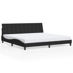 vidaXL Bed Frame without Mattress "Hanko" Black 200x200 cm Velvet