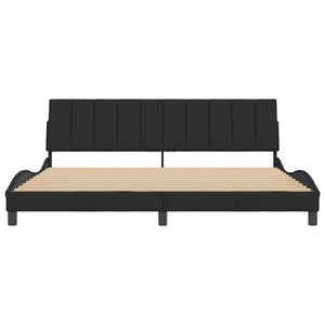 vidaXL Bed Frame without Mattress "Hanko" Black 200x200 cm Velvet