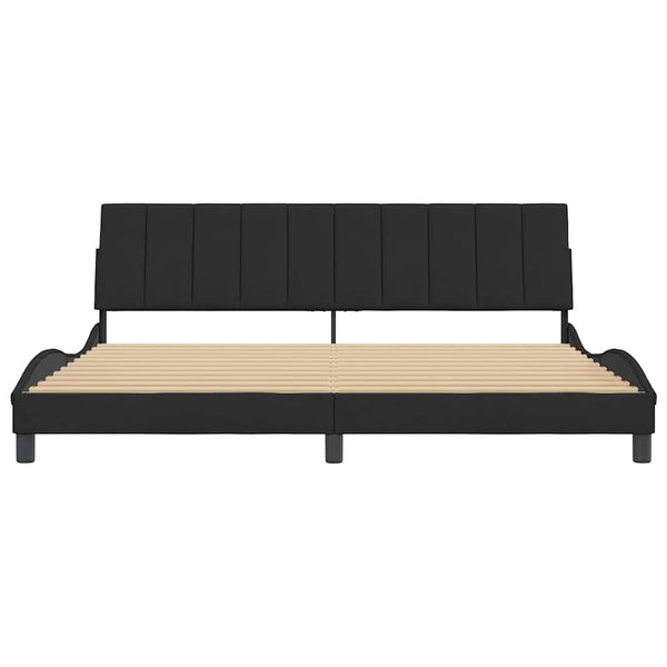 vidaXL Bed Frame without Mattress "Hanko" Black 200x200 cm Velvet
