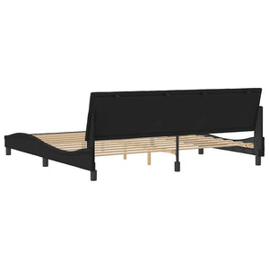 vidaXL Bed Frame without Mattress "Hanko" Black 200x200 cm Velvet