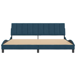 vidaXL Bed Frame without Mattress "Hanko" Blue 200x200 cm Velvet