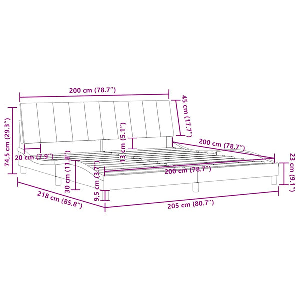 vidaXL Bed Frame without Mattress "Hanko" Pink 200x200 cm Velvet