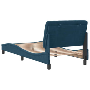 vidaXL Bed Frame without Mattress Blue 80x200 cm Velvet