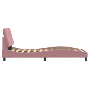 vidaXL Bed Frame without Mattress Pink 80x200 cm Velvet