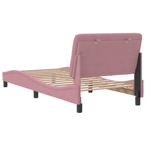 vidaXL Bed Frame without Mattress Pink 80x200 cm Velvet