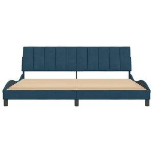 vidaXL Bed Frame without Mattress Blue 90x190 cm Velvet