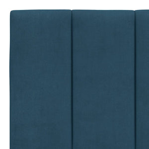 vidaXL Bed Frame without Mattress Blue 90x190 cm Velvet