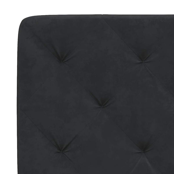 vidaXL Bed Frame without Mattress Black 90x200 cm Velvet