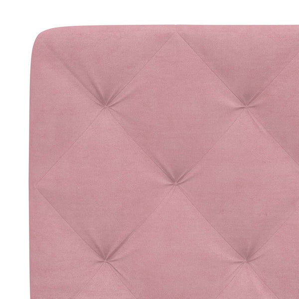 vidaXL Bed Frame without Mattress Pink 90x200 cm Velvet