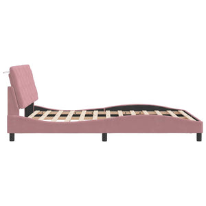 vidaXL Bed Frame without Mattress Pink 120x200 cm Velvet