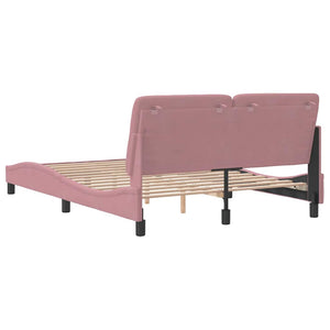 vidaXL Bed Frame without Mattress Pink 120x200 cm Velvet