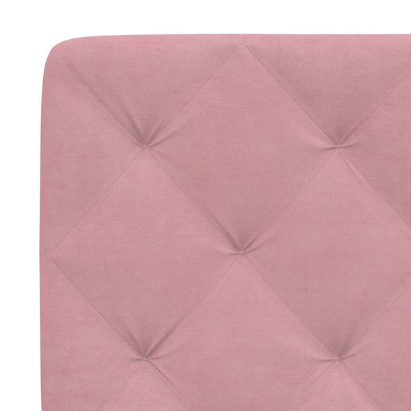 vidaXL Bed Frame without Mattress Pink 120x200 cm Velvet
