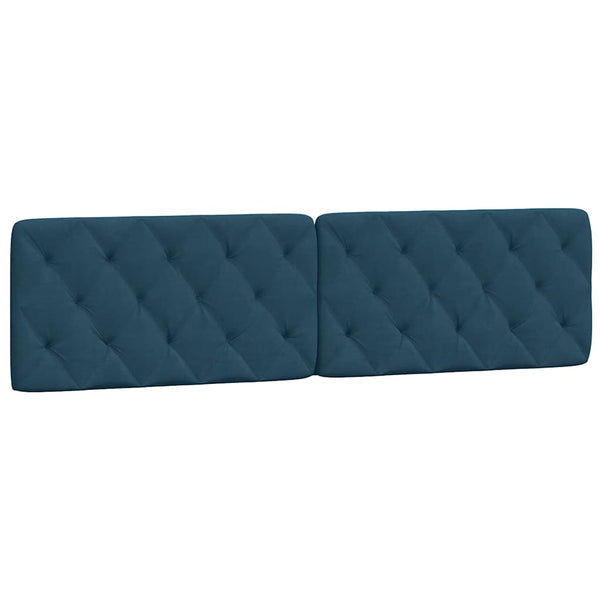 vidaXL Bed Frame without Mattress Blue 200x200 cm Velvet