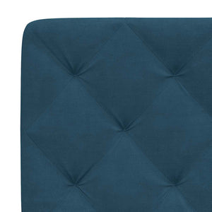 vidaXL Bed Frame without Mattress Blue 200x200 cm Velvet