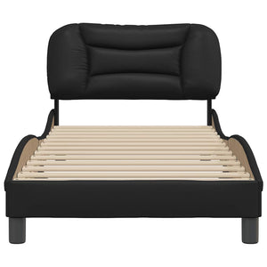 vidaXL Bed Frame without Mattress "Hvar" Black 80x200 cm Faux Leather