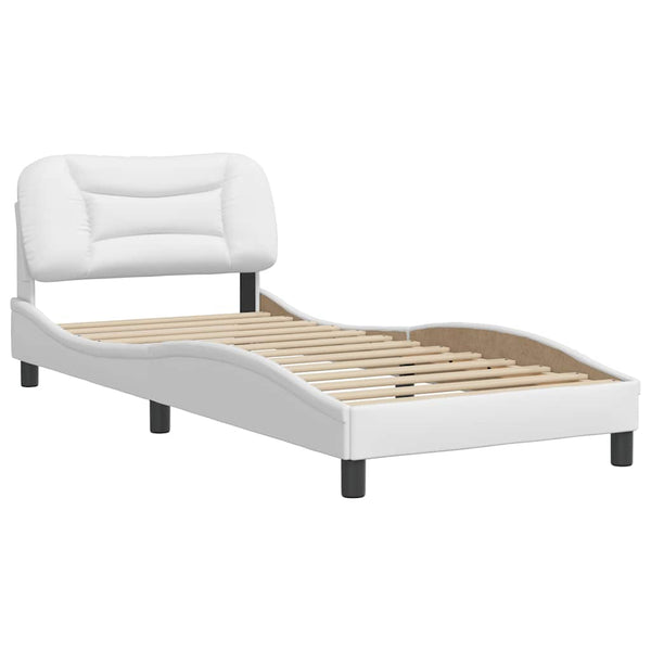 vidaXL Bed Frame without Mattress "Hvar" White 80x200 cm Faux Leather