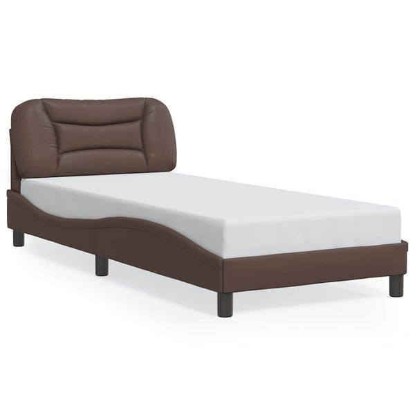 vidaXL Bed Frame without Mattress "Hvar" Brown 80x200 cm Faux Leather