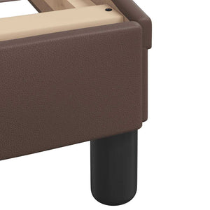 vidaXL Bed Frame without Mattress "Hvar" Brown 80x200 cm Faux Leather