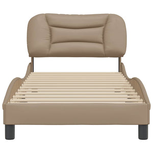 vidaXL Bed Frame without Mattress "Hvar" Cappuccino Brown 80x200 cm Faux Leather