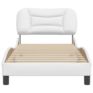 vidaXL Bed Frame without Mattress "Hvar" White 90x200 cm Faux Leather