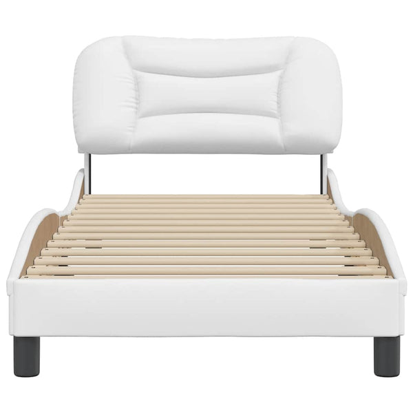 vidaXL Bed Frame without Mattress "Hvar" White 90x200 cm Faux Leather