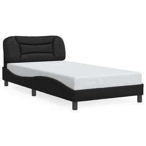 vidaXL Bed Frame without Mattress "Hvar" Black 100x200 cm Faux Leather