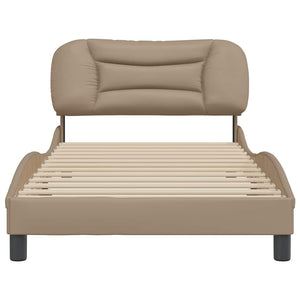 vidaXL Bed Frame without Mattress "Hvar" Cappuccino Brown 100x200 cm Faux Leather