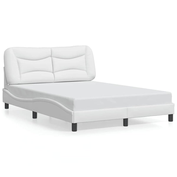 vidaXL Bed Frame without Mattress "Hvar" White 120x200 cm Faux Leather