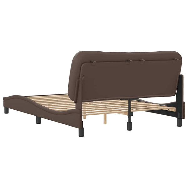vidaXL Bed Frame without Mattress "Hvar" Brown 120x200 cm Faux Leather