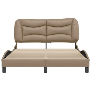 vidaXL Bed Frame without Mattress "Hvar" Cappuccino Brown 120x200 cm Faux Leather