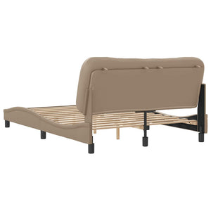 vidaXL Bed Frame without Mattress "Hvar" Cappuccino Brown 120x200 cm Faux Leather