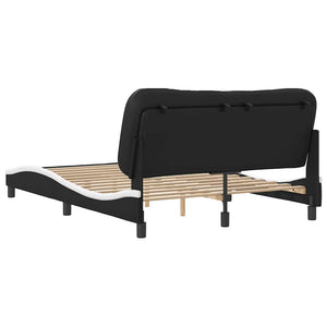 vidaXL Bed Frame without Mattress "Hvar" Black and White 120x200 cm Faux Leather