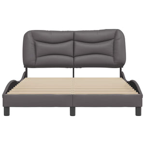 vidaXL Bed Frame without Mattress "Hvar" Grey 140x200 cm Faux Leather