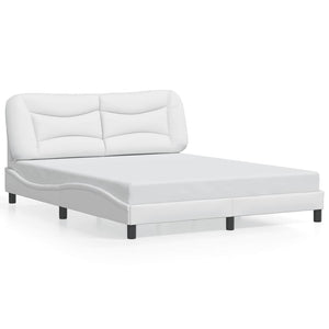 vidaXL Bed Frame without Mattress "Hvar" White 160x200 cm Faux Leather