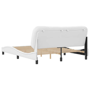 vidaXL Bed Frame without Mattress "Hvar" White 160x200 cm Faux Leather