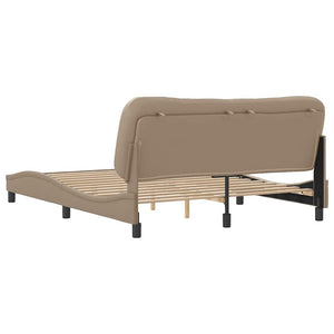 vidaXL Bed Frame without Mattress "Hvar" Cappuccino Brown 160x200 cm Faux Leather