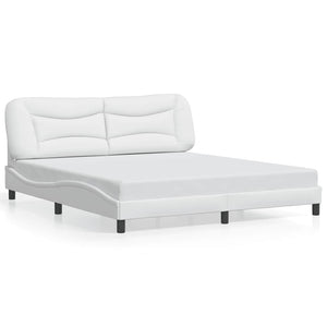 vidaXL Bed Frame without Mattress "Hvar" White 180x200 cm Faux Leather