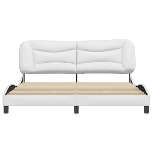 vidaXL Bed Frame without Mattress "Hvar" White 180x200 cm Faux Leather