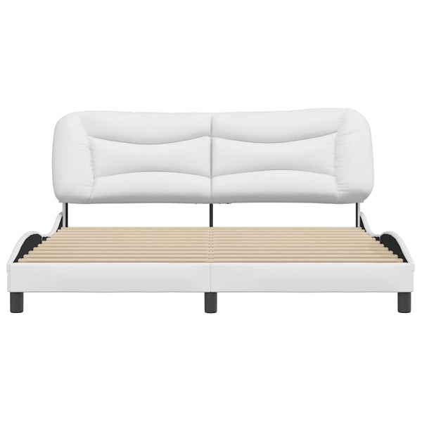 vidaXL Bed Frame without Mattress "Hvar" White 180x200 cm Faux Leather