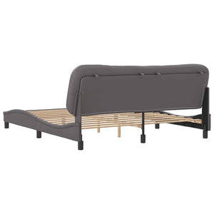 vidaXL Bed Frame without Mattress "Hvar" Grey 180x200 cm Faux Leather