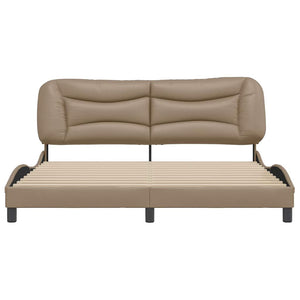 vidaXL Bed Frame without Mattress "Hvar" Cappuccino Brown 180x200 cm Faux Leather