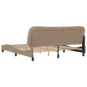vidaXL Bed Frame without Mattress "Hvar" Cappuccino Brown 180x200 cm Faux Leather