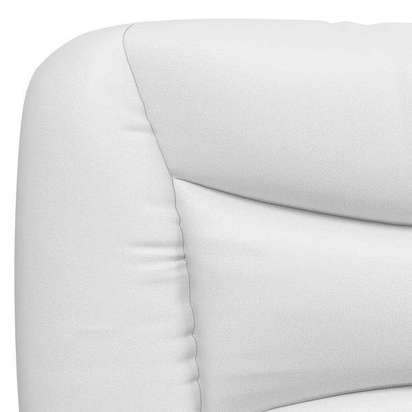 vidaXL Bed Frame without Mattress "Hvar" White 200x200 cm Faux Leather