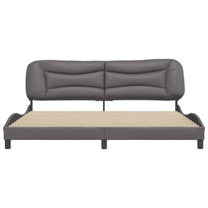 vidaXL Bed Frame without Mattress "Hvar" Grey 200x200 cm Faux Leather