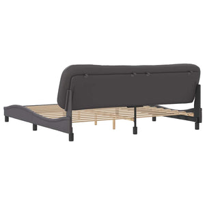 vidaXL Bed Frame without Mattress "Hvar" Grey 200x200 cm Faux Leather