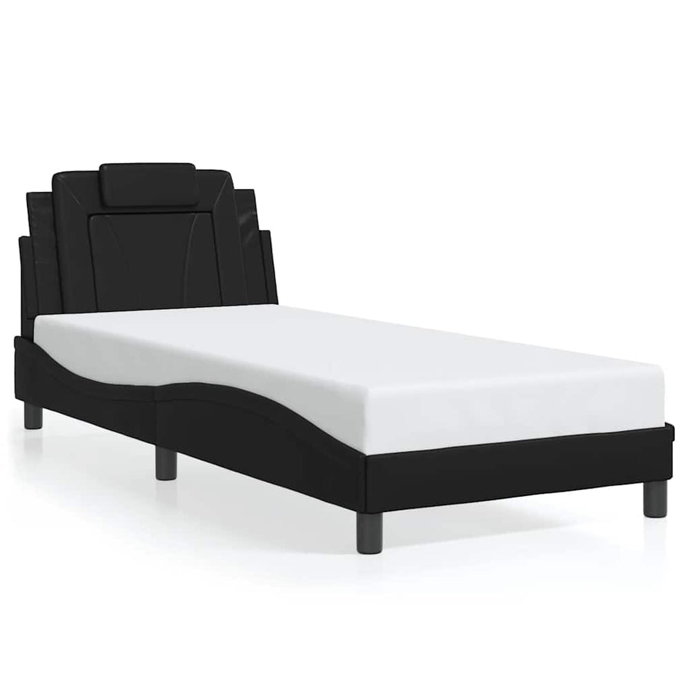 vidaXL Bed Frame "Viana" without Mattress Black 80x200 cm Faux Leather