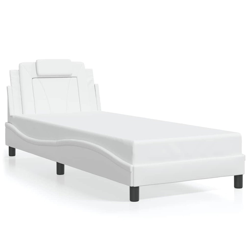 vidaXL Bed Frame "Viana" Without Mattress White 80x200 cm Faux Leather