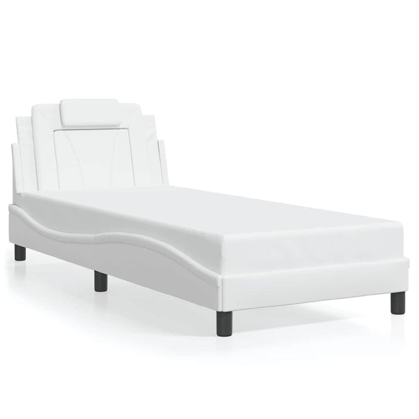 vidaXL Bed Frame "Viana" Without Mattress White 80x200 cm Faux Leather