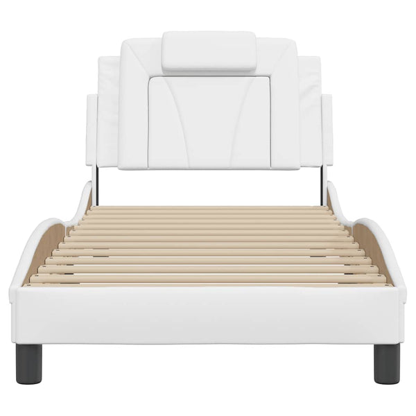 vidaXL Bed Frame "Viana" Without Mattress White 80x200 cm Faux Leather