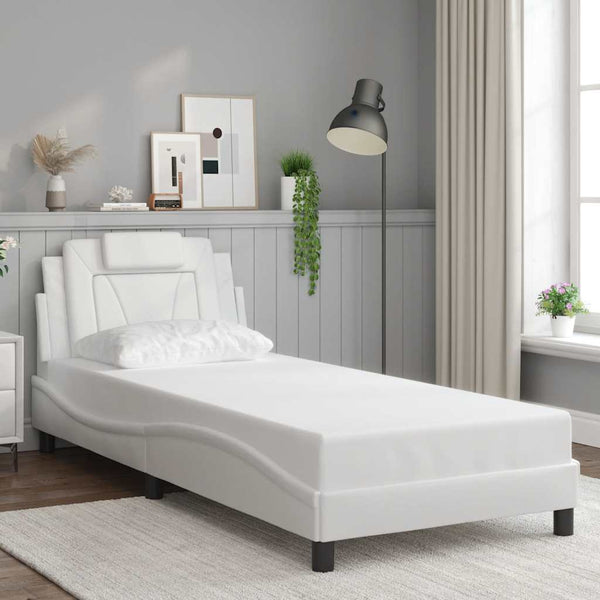 vidaXL Bed Frame "Viana" Without Mattress White 80x200 cm Faux Leather